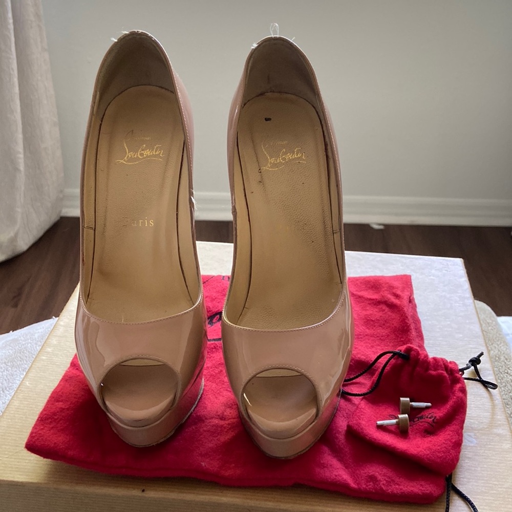 Christian Louboutin Lady peep 150 patent calf